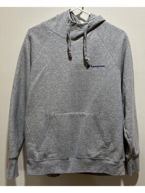 Champion ~ Gray Hoodie Sweatshirt ~ Size Large